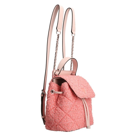 New GUESS Cessily Flap Backpack Coral - Picture 3 of 11